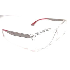 Ray Ban Jr RB1586 3832 Kids Girls Boys Clear Gray Red Oval Eyeglasses 49-16 130